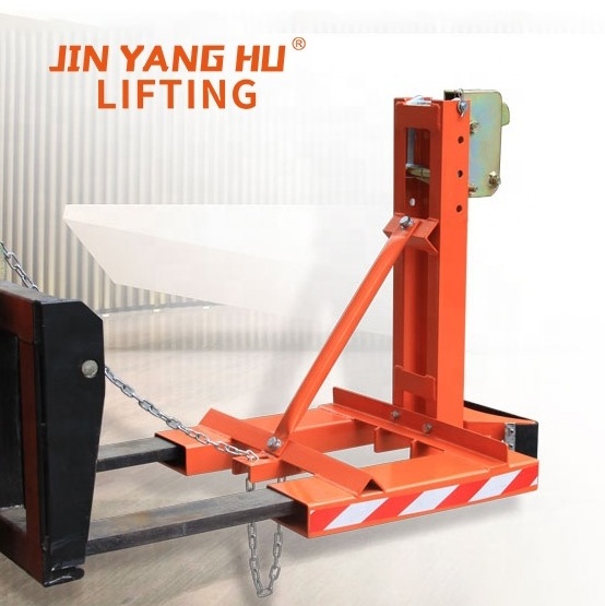 JIN YANG HU DG360 360kg Forklift Attachment Drum Lifting Clamp Heavy Duty Steel/Plastic drum clamps