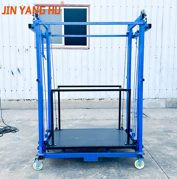 JIN YANG HU warehouse construction use 4m 5m 6m 8m foldable electric scaffolding lift platform