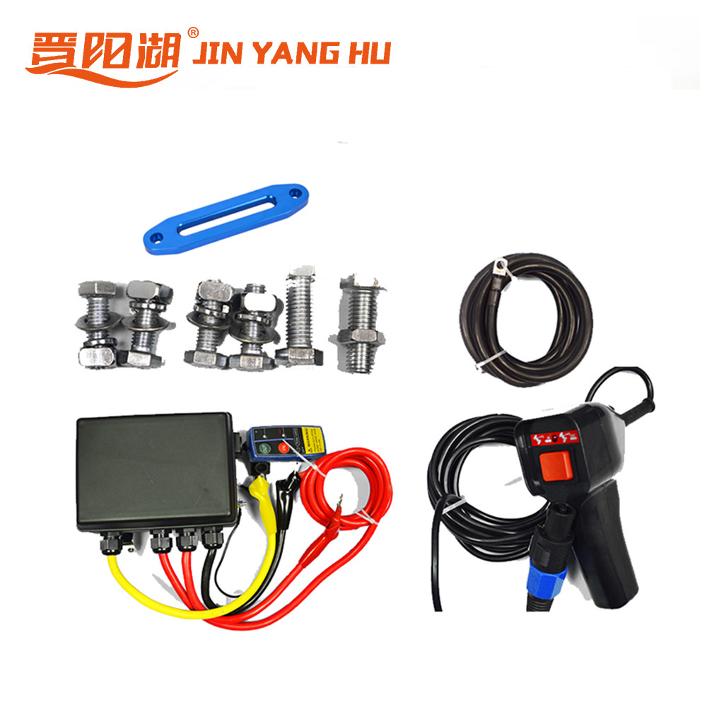 12V/24V electric recovery winch 3000/6000/8000/12000 lbs - steel cable - with wireless remote controller