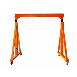 factory portable electric lifting hoist 2t 3t 5t mobile frame gantry crane with wheels