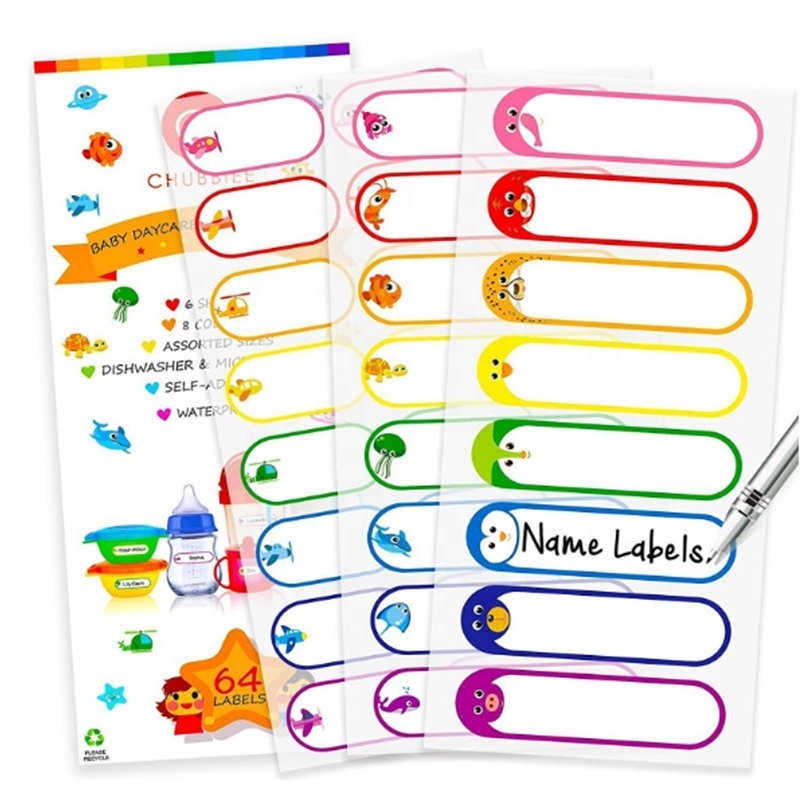 Name Tag Sticker Customize Stickers Waterproof Personalized Labels Children School Stationery Water Bottle Pencil Sticker