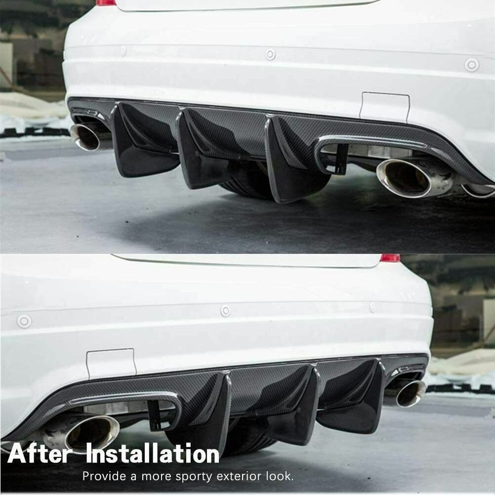 Aftermarket Auto Parts Carbon fiber Car Bumper rear diffuser universal for Mercedes-Benz W204 C-Class Sedan C63 AMG 2009-2011