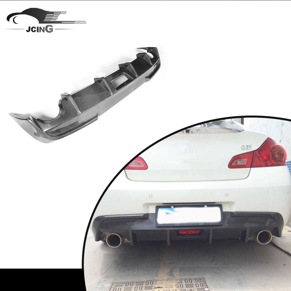 G Series V36 G35 G37 Sedan 4D Carbon Fiber Rear Bumper  Diffuser For Infiniti 2009-2013