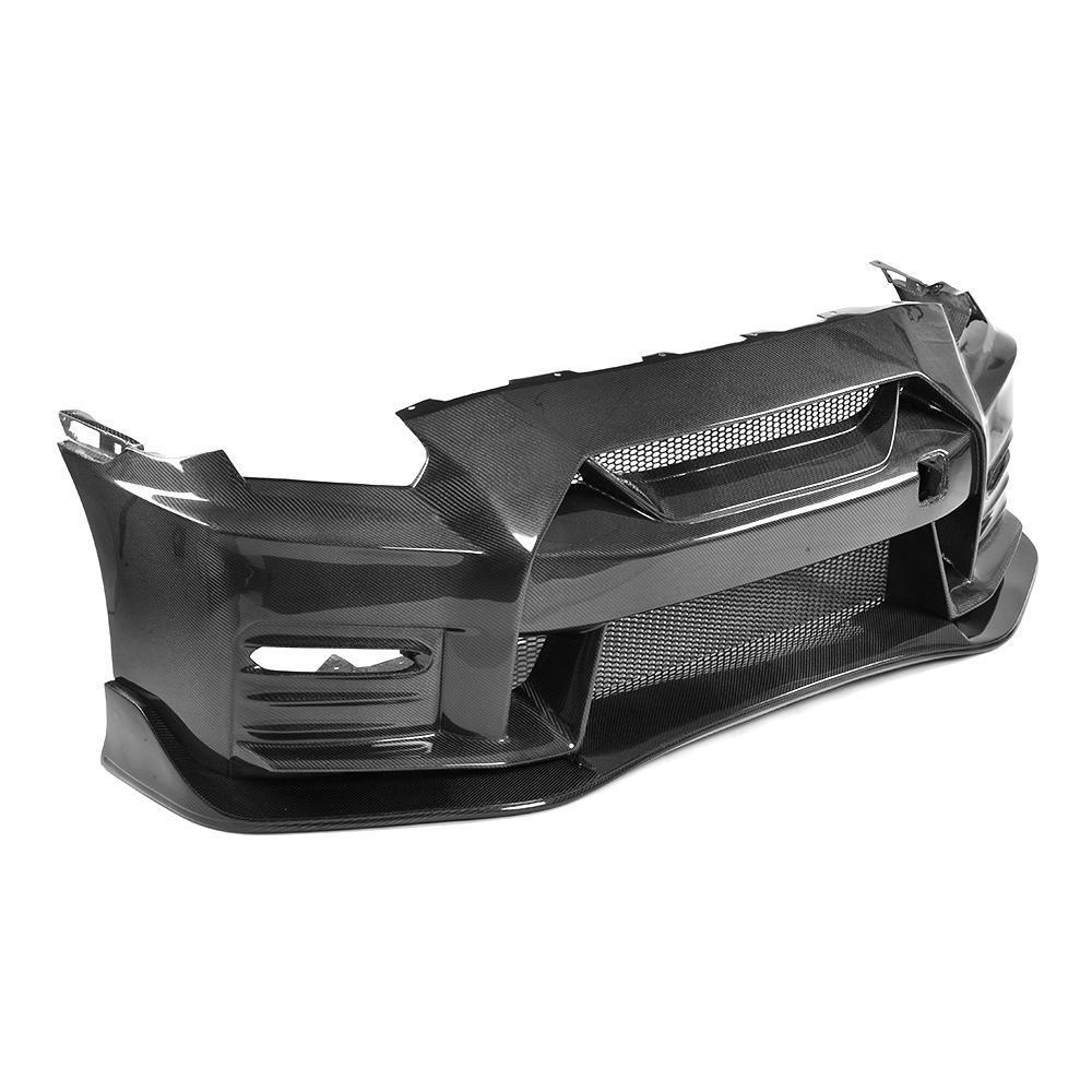 High quality For Nissan GTR R35 2008-2017 Carbon Fiber Front Bumper With front  lip