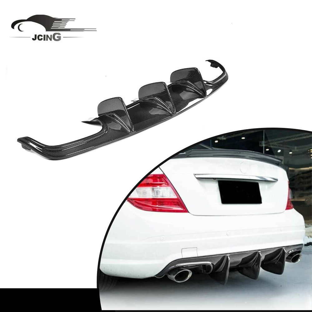 Aftermarket Auto Parts Carbon fiber Car Bumper rear diffuser universal for Mercedes-Benz W204 C-Class Sedan C63 AMG 2009-2011