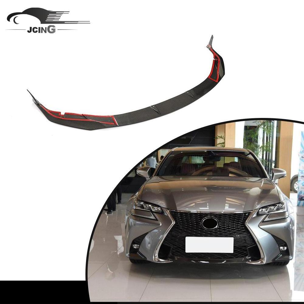 Carbon Fiber Front Bumper Lip Splitter for Lexus GS F Sport GS300 GS350 GS450 Sedan 4-Door 2016-2019