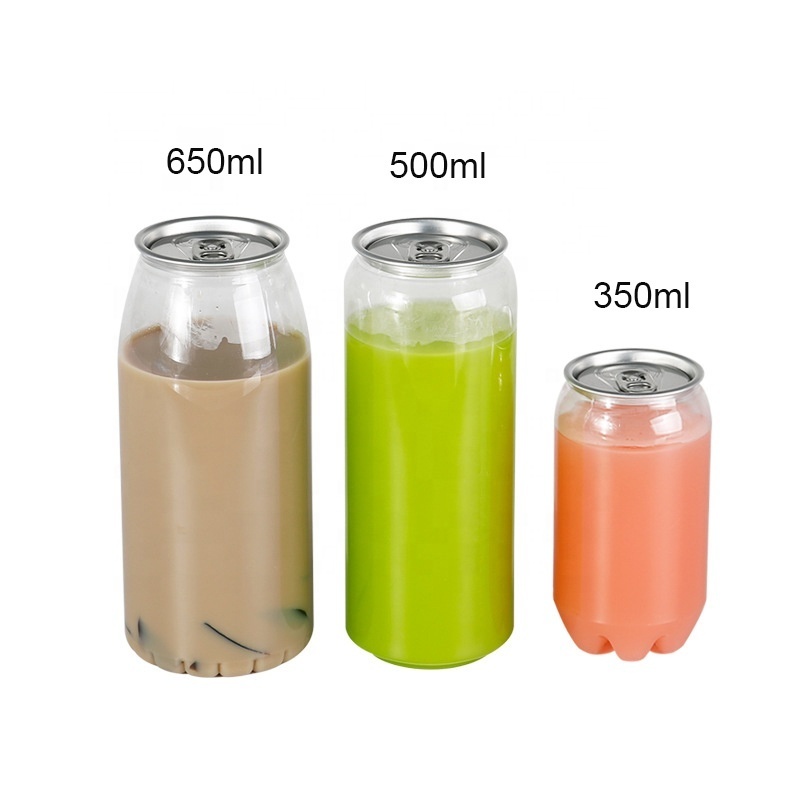 BPA Free 330ml 500ml Bulk Custom Transparent Juice Coffee Beverage Soda Soft Energy Drink Empty PET Plastic Can