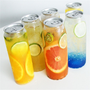 BPA Free 330ml 500ml Bulk Custom Transparent Juice Coffee Beverage Soda Soft Energy Drink Empty PET Plastic Can