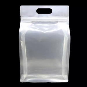 custom resealable clear gusset tea transparent flat plastic square bottoms food grade eight sided clear pouches packaging bags