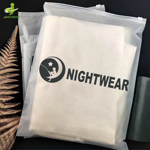 Custom printed apparel dress hoodie t shirt clothing packaging zipper bag frosted poly plastic ziplock bags for clothes