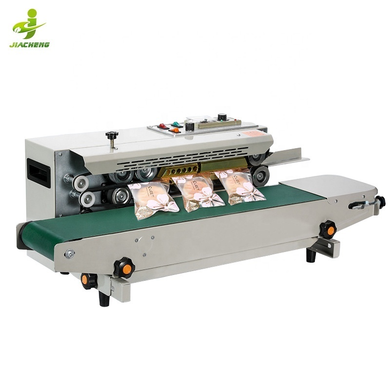 FR-900 Automatic Horizontal Food Plastic Film Bags Heat Sealing Machine Continuous Band Sealer Machine