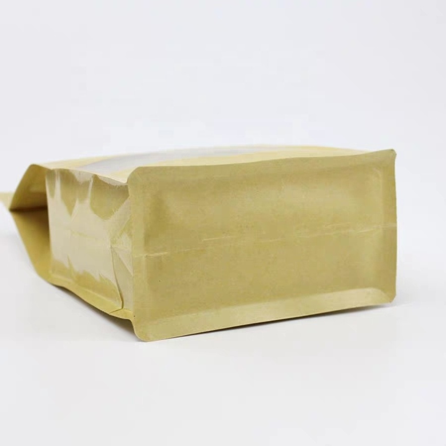 Box Pouch 1 Pound Coffee Bag With One-way Degassing Valve,Stand Up Zipper Coffee Bags With Flat Bottom