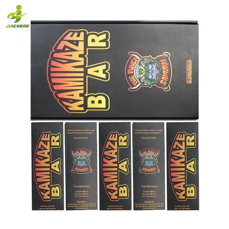 Custom Luxury UV Stamping Embossing White Cardboard Folding Candy Mushroom Chocolate Bar Packaging Boxes with Logo