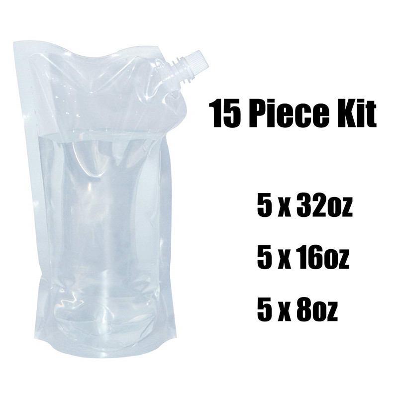 China supplier liquid bag with spout/custom printed drink pouch with spout/Bottle Shaped Pouch