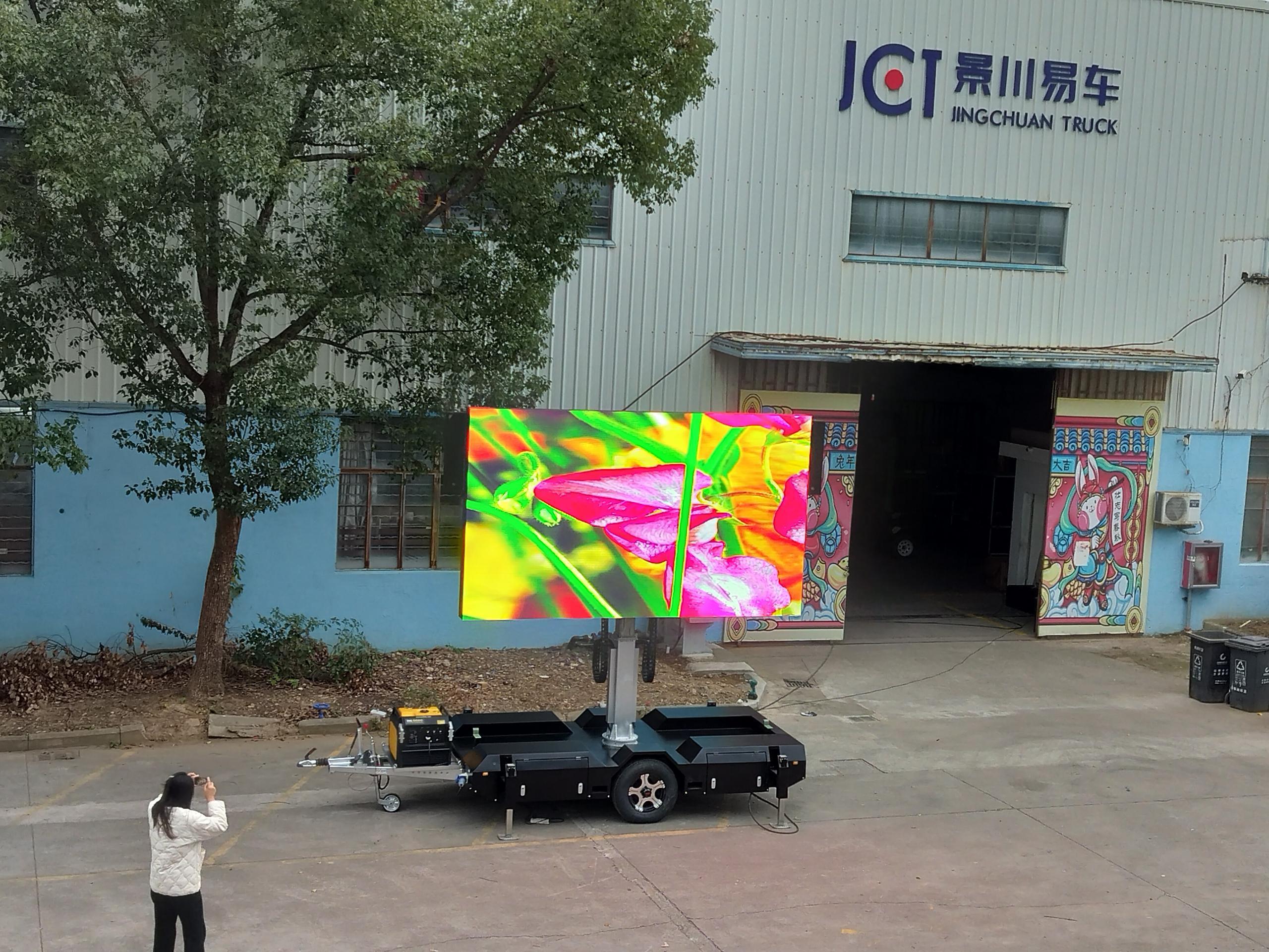 mobile billboard solar advertising van even led screen video display sign  digital trailer solar sign  mounted car for sale