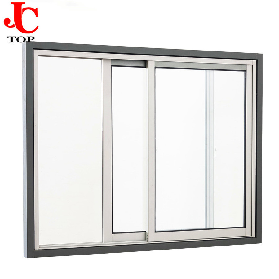 aluminium alloy office sliding tempered glass window for balcony