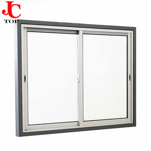 aluminium alloy office sliding tempered glass window for balcony