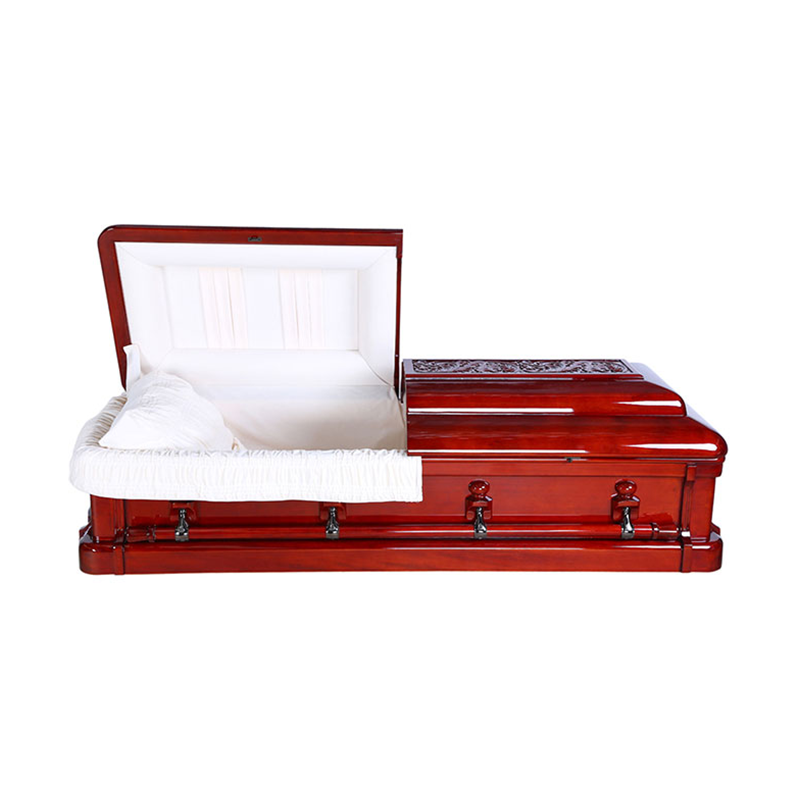 Hot selling Mdf wooden casket with glass for south american market