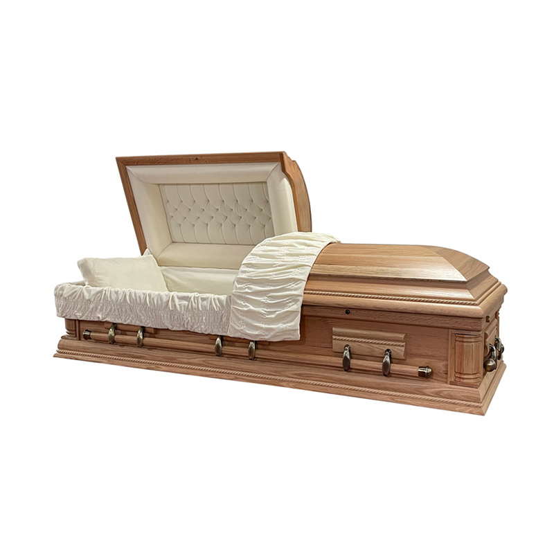 Funeral Equipment High Gloss Wooden Western Coffin