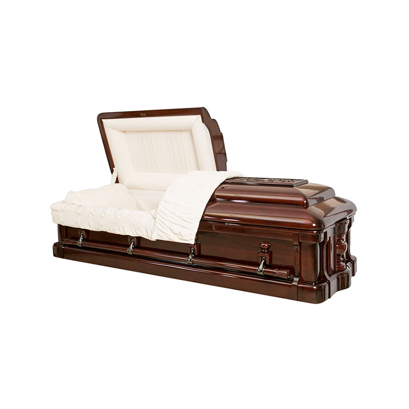 Hot selling Mdf wooden casket with glass for south american market