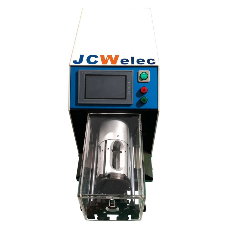 JCW-S600 Series thick coaxial cable strip semi automatic coax wire rotary peeling stripping machine