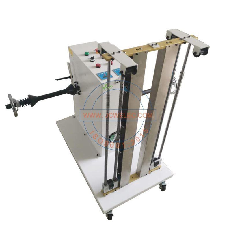 JCW-WP03 Double Rolls wire tube take-up and pay-off machine automatic cable unwinder wire feeder