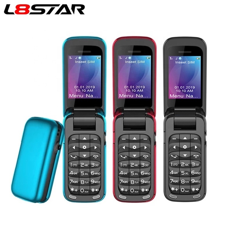 L8star BM60 Mini Flip Music Phone FM Radio Mp3 Player 1.14 Inch Dial Mobile Phones