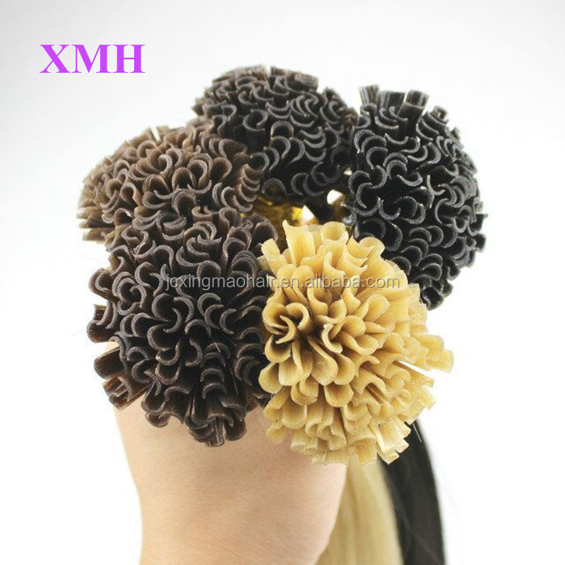 Factory Wholesale Price Indian Remy Italian Keratin Nail U Tip Pre Bonded Human Hair Extensions