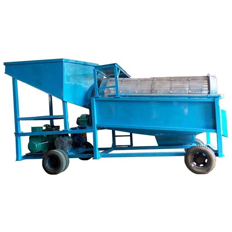 Sudan  alluvial small scale portable mobile mini gold trommel wash plant