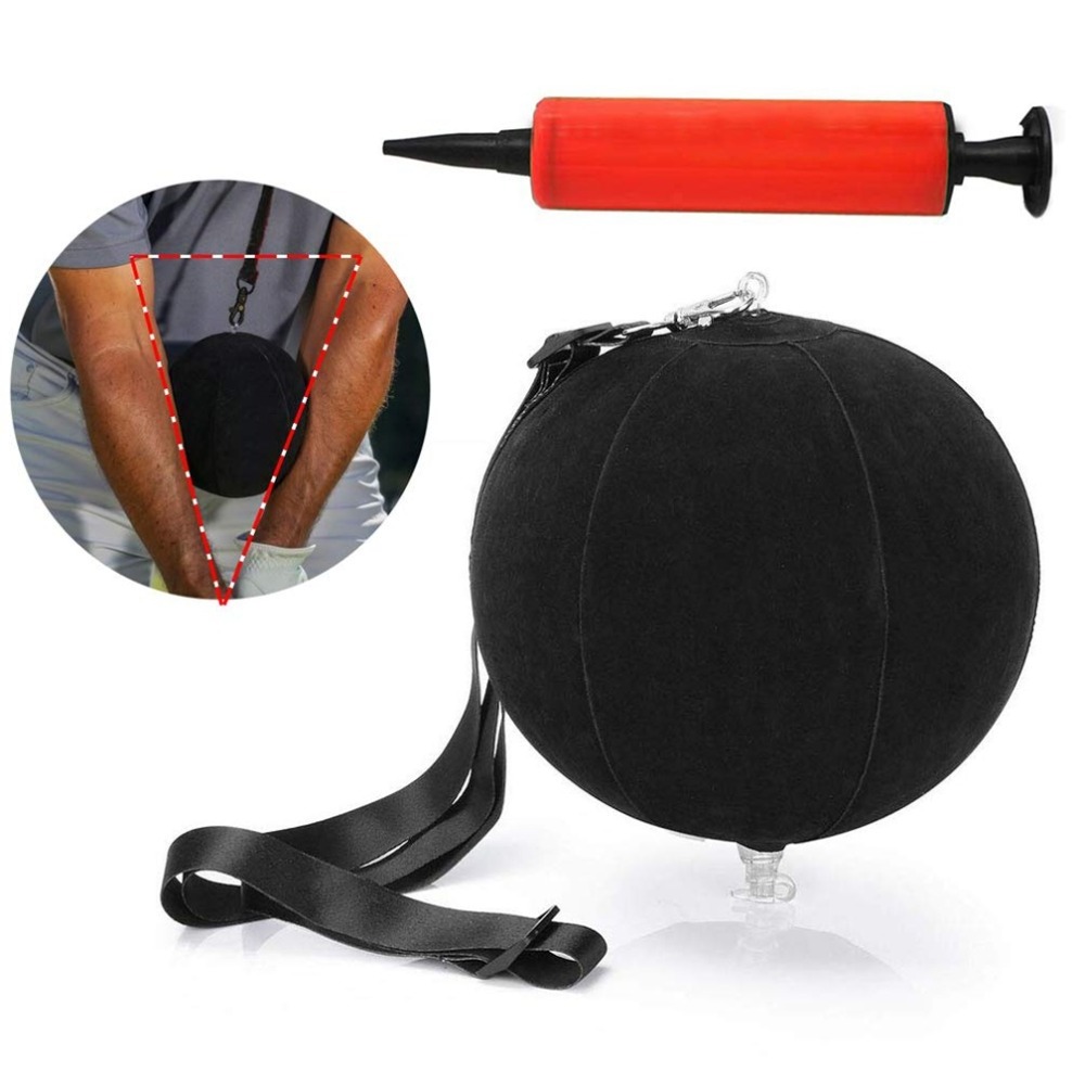 Golf Swing Trainer Ball With Smart Inflatable Assist Golf Swing Ball Aids Posture Correction With Inflator For Beginner