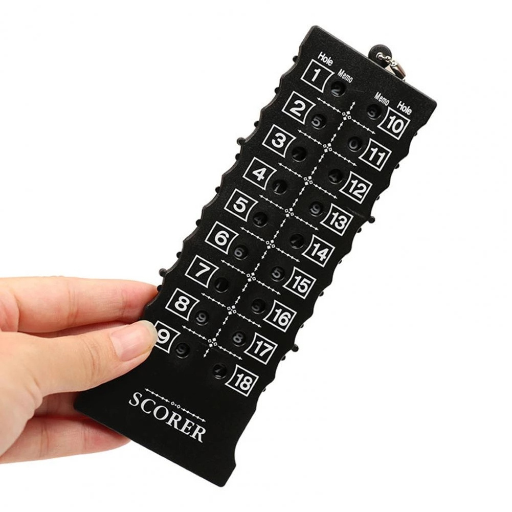 High Quality Custom Logo 18 Holes Plastic Golf Stroke Counter Score Counter Portable Rectangular Scorer Golf Score Card Counter