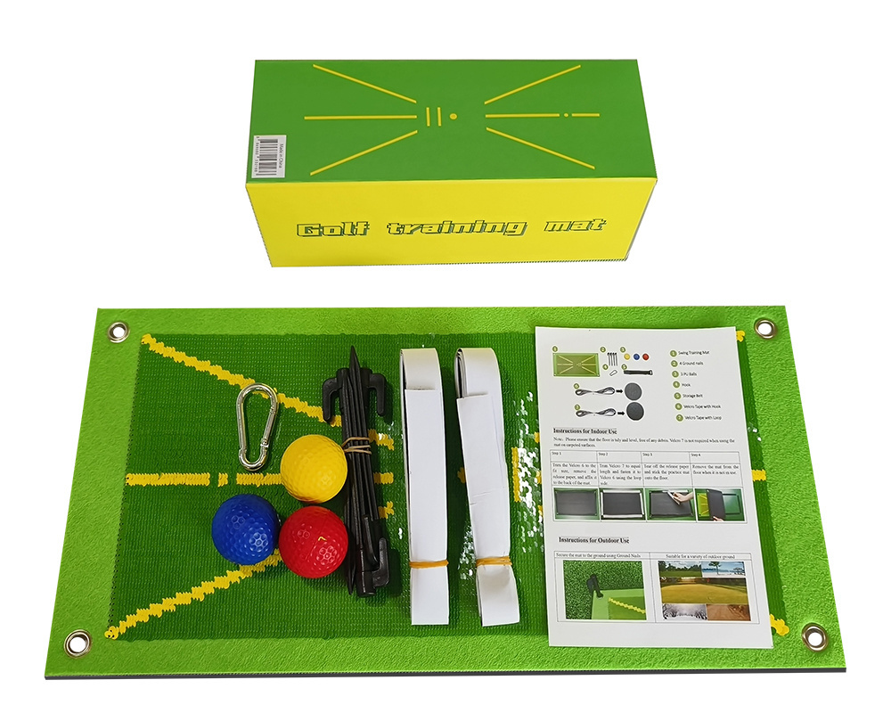 2023 New Golf Swing Track Mat Mini Golf Training Mat Swing Path Batting Sequin Track Detection Mat Golf Training Aids