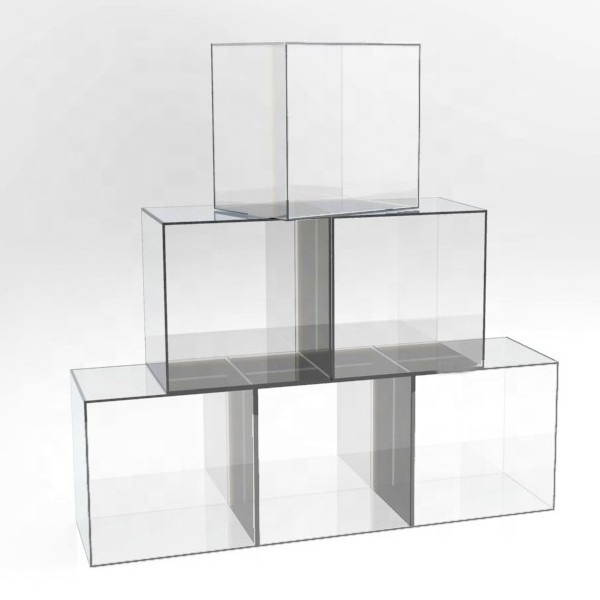 Floor Standing Big Acrylic Plastic Box, Large Acrylic Cube Display Box, Acrylic Cube