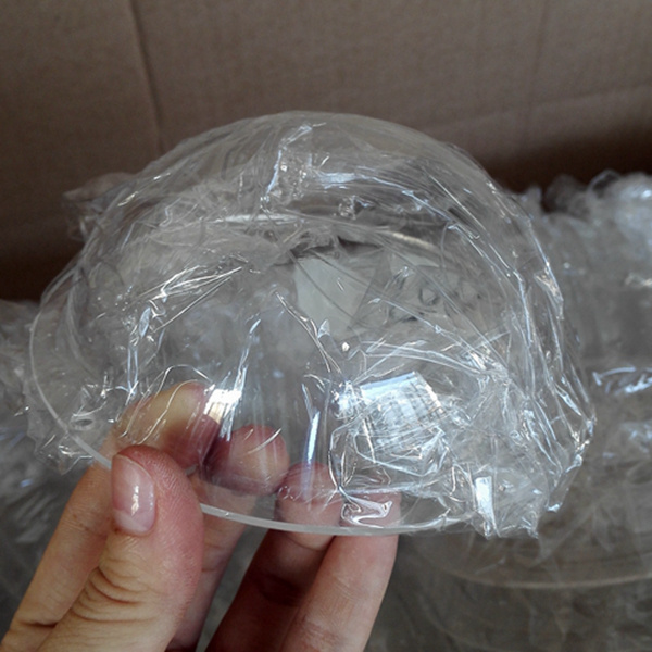 Small Clear Acrylic Hemisphere With Flange, Small Transparent Acrylic Half Sphere With Holes