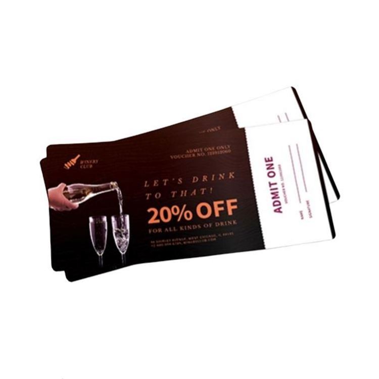 voucher thermal transfer paper 20% off coupons Wholesale custom design discount