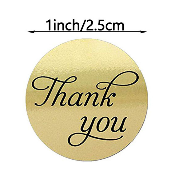 Self adhesive Packaging Product Paper Stationery Thank You Seal Handmade With Love Sticker