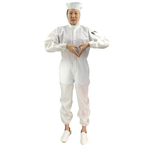 Washable Antistatic ESD Polyester Cleanroom Working Uniform Lab Coats Coverall Suit