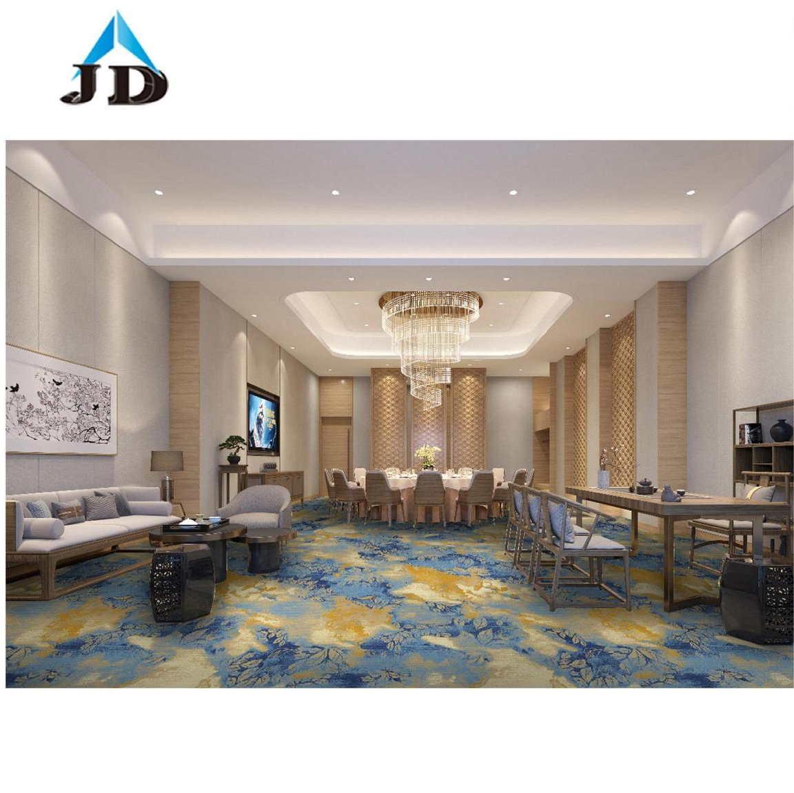 Luxury Hotel Decoration Corridor Hall Carpet Splicing Axminster Carpet 3D Printed Casino Theater Moquette Wall To Wall Carpet