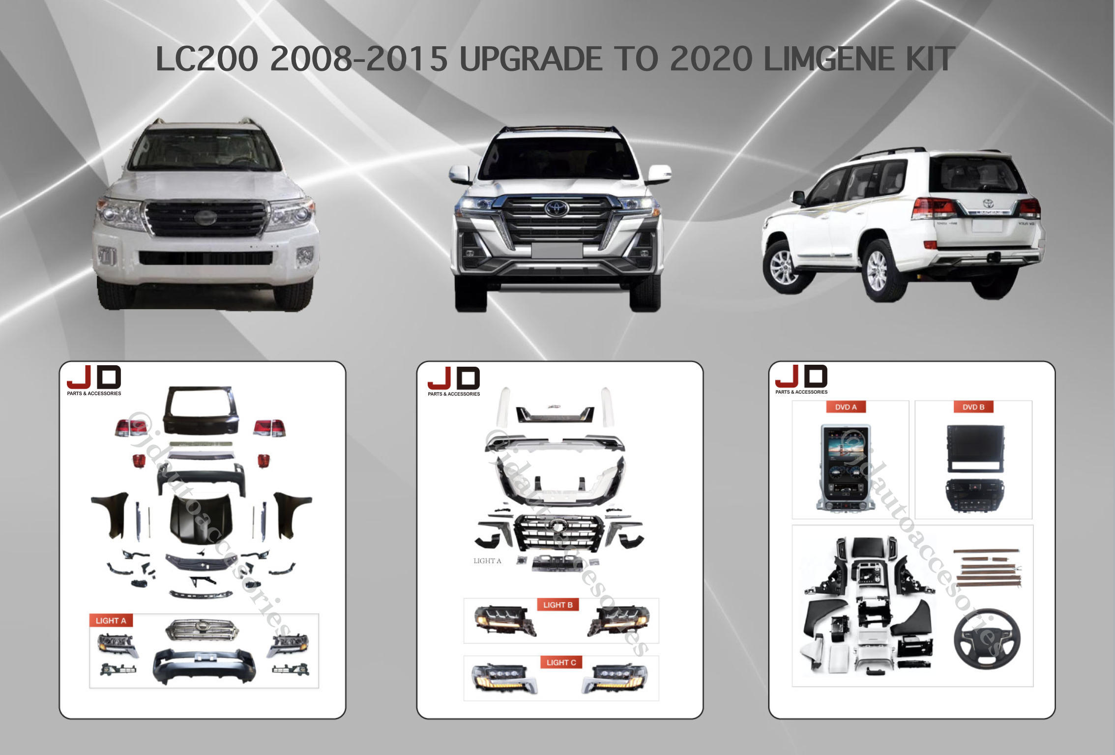 2020 New arrival PP LIMGENE Land Cruiser 200 FJ200 LC200 2016 - 2020 upgrade conversion body kit