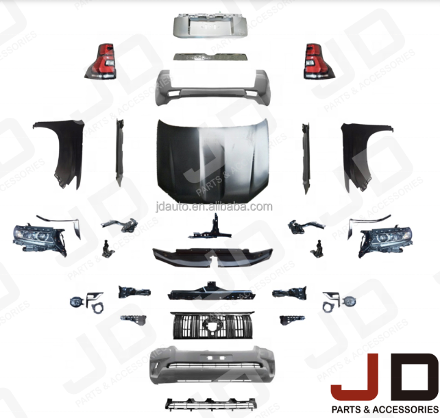 JD AUTO Complete fj150 Facelift Upgrade kit bumper kit Body Kit for Land Cruiser Prado 2018 2022