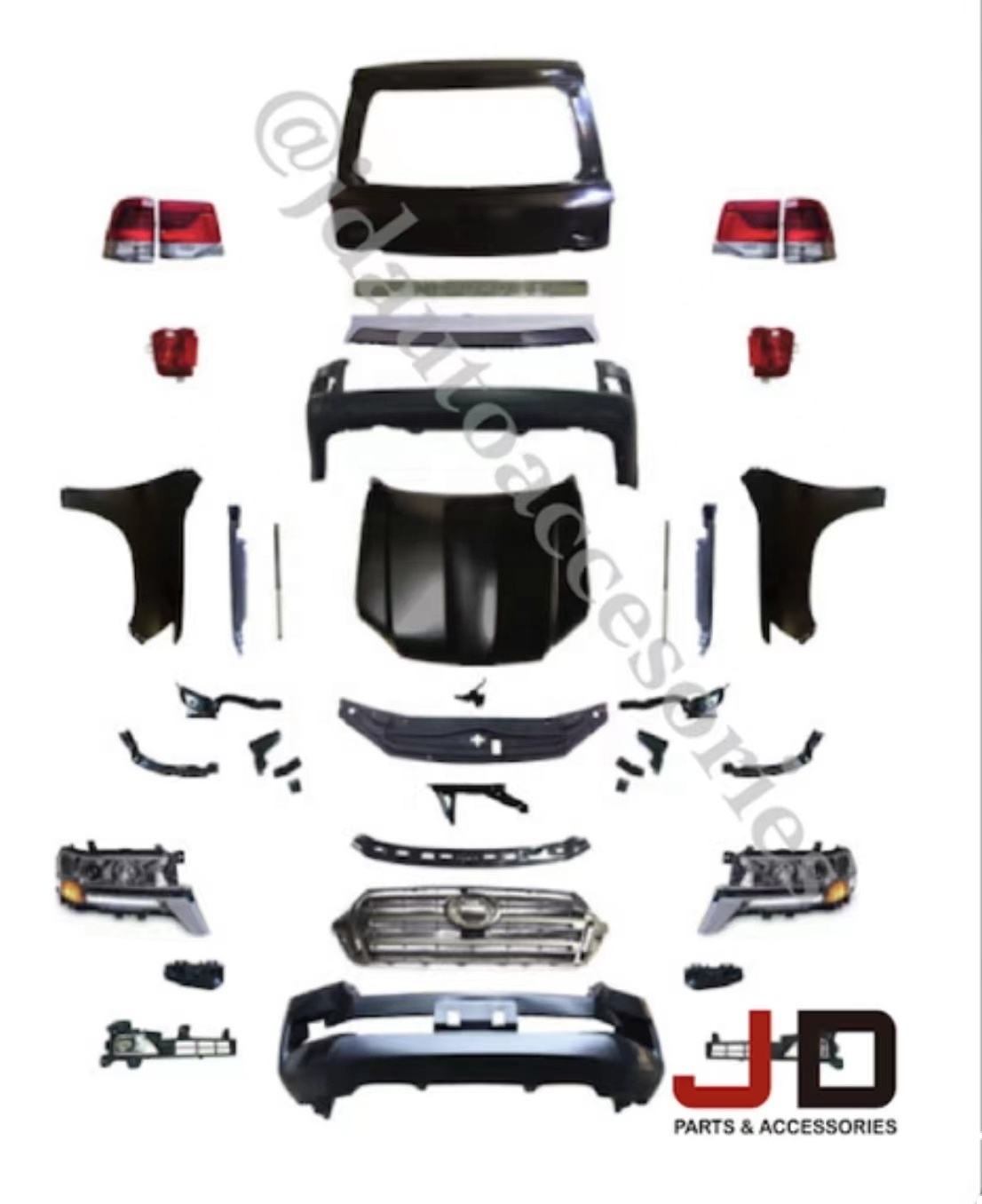 JD AUTO Complete Upgrade kit bumper kit Body Kit for Land Cruiser 200 FJ200 LC200 2016 2020 2021 2022