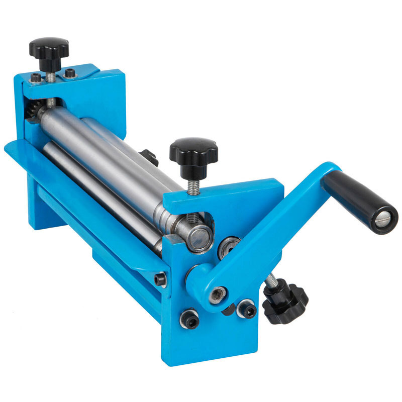 300mm 320mm 610mm Manual Steel Slip Roll Machine Metal Plate Bender with 2 Removable Rollers Shaping Bends Cones Cylinders