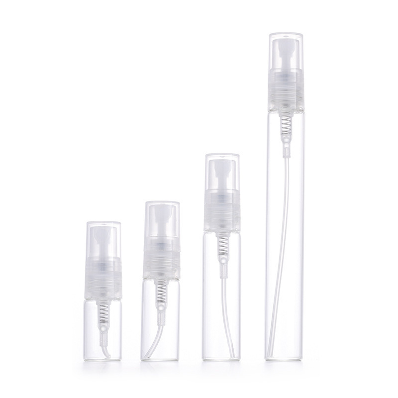 Small Sample Perfume Bottle 2ml 3ml 5ml 10ml Mini Empty Clear Spray Bottle Glass Tube Perfume Atomizer Tester Oil Packaging