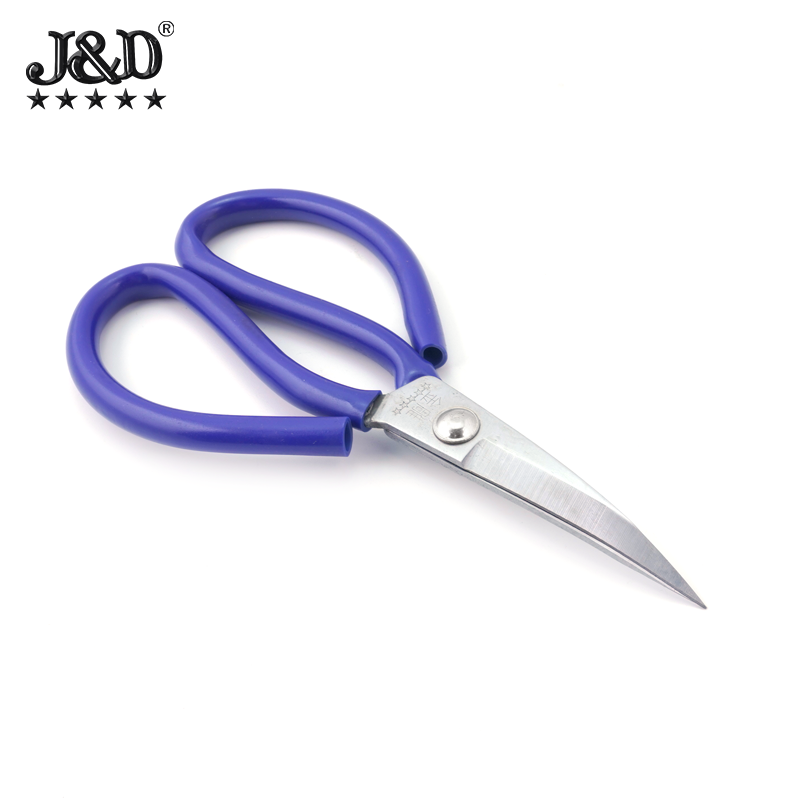 Alloy steel elbow shears carpet leather fabric cutting household trimming shears curved blades warped shears