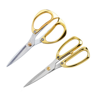 Stainless steel scissors wedding opening ribbon cutting zinc alloy handle tailoring scissors powerful office cutting tools