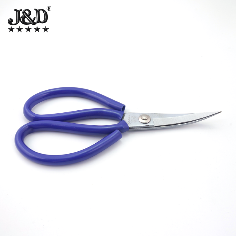 Alloy steel elbow shears carpet leather fabric cutting household trimming shears curved blades warped shears