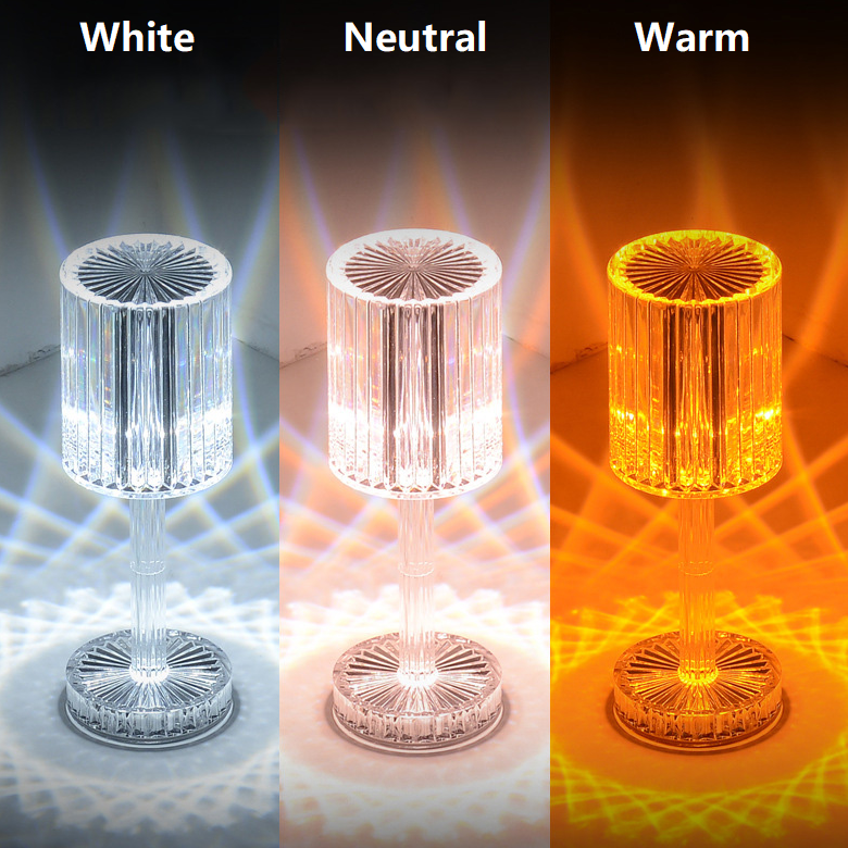 Wholesale RGB Remote Control Acrylic Crystal Desk Lamp Indoor Touch Atmosphere Crystal Table Lamp Decorative Night Light