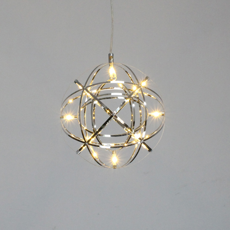 D30cm 18 bulbs LED Star Hanging Light Fixture Dia.30 Large Fireworks Ball pendant light Warm White Ball Shape Lighting