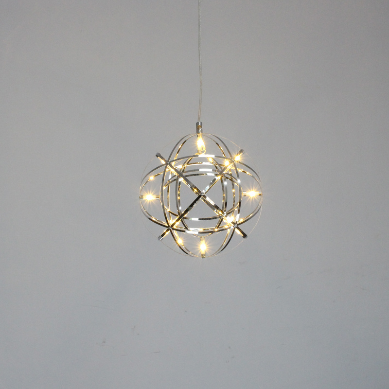 D30cm 18 bulbs LED Star Hanging Light Fixture Dia.30 Large Fireworks Ball pendant light Warm White Ball Shape Lighting