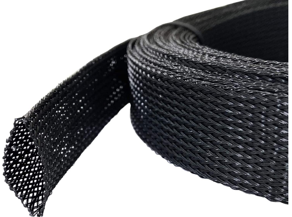 Braided sleeving JDD high flame-retardant expandable cable sleeve diameter 3mm to 76mm wire sleeve supplier